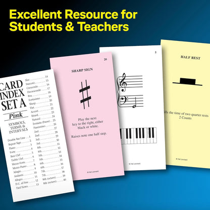 Music Flash Cards Set a | Color-Coded Piano Theory Flashcards for Kids and Begin