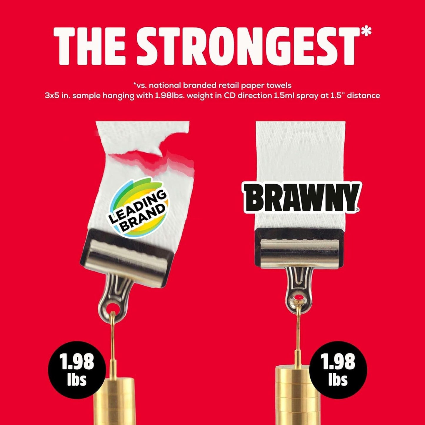 Tear-A-Square 3-Ply Paper Towels, 8 Triple Rolls = 24 Regular Rolls, Strong, Abs