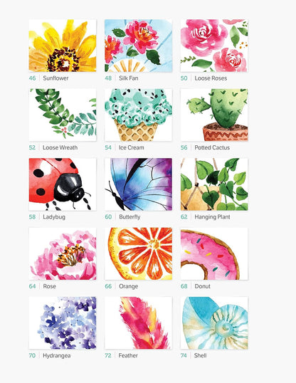 Watercolor the Easy Way: Step-By-Step Tutorials for 50 Beautiful Motifs Includin