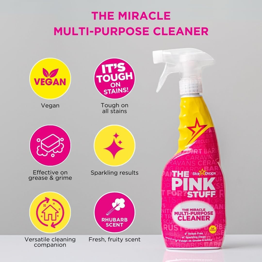 the Pink Stuff Miracle Multi-Purpose Cleaner – Removes Grease, Grime, and Stains