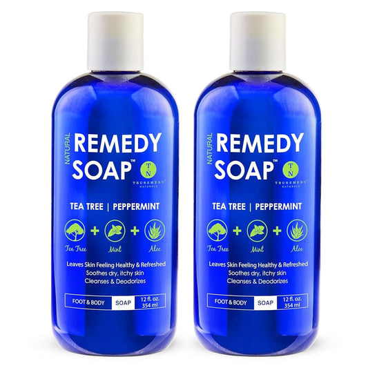 12Oz Tea Tree Oil Body Wash - Pack of 2 - Tea Tree Soap with Aloe and Peppermint