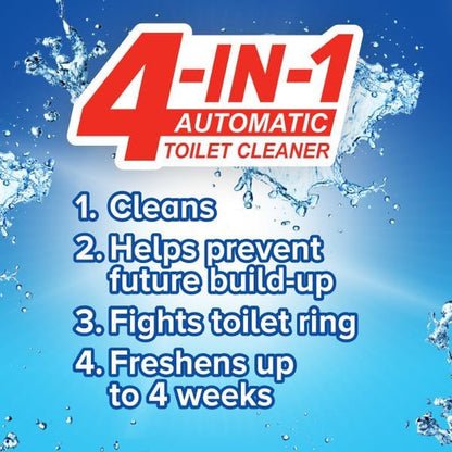4-In-1 Rim Hanger Toilet Bowl Cleaner, Sapphire Waters, 6 Count