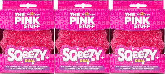 – the Pink Stuff – Sqeezy Miracle Dual Sided Scrubber Sponge, Scratch Free Solut