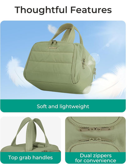 Travel Toiletry Bag, Lightweight Large Wide-Open Travel Bag for Women, Puffy Cos