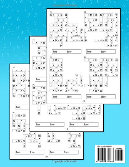 300 Math Crossword Puzzles: Addition, Subtraction, Multiplication, and Division