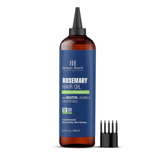 100% Pure Rosemary Oil for Hair Growth (6.7 Fl Oz)| Infused with Biotin, Jojoba