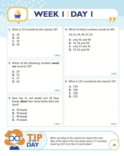 3Rd Grade Common Core Math: Daily Practice Workbook - Part I: Multiple Choice |