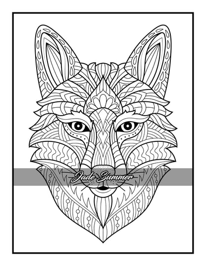 100 Animals: an Adult Coloring Book with Lions, Elephants, Owls, Horses, Dogs, C