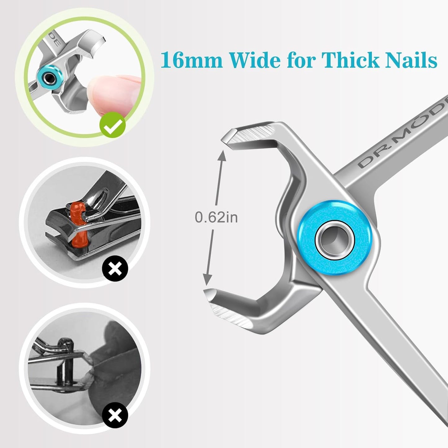 Nail Clippers for Men Thick Nails - Large Toe Nail Clippers for Thick Nails for