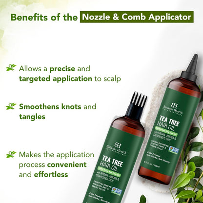 Tea Tree Oil for Hair (6.7 Fl Oz) | with Jojoba & Grapeseed Oils | Soothes Itchy