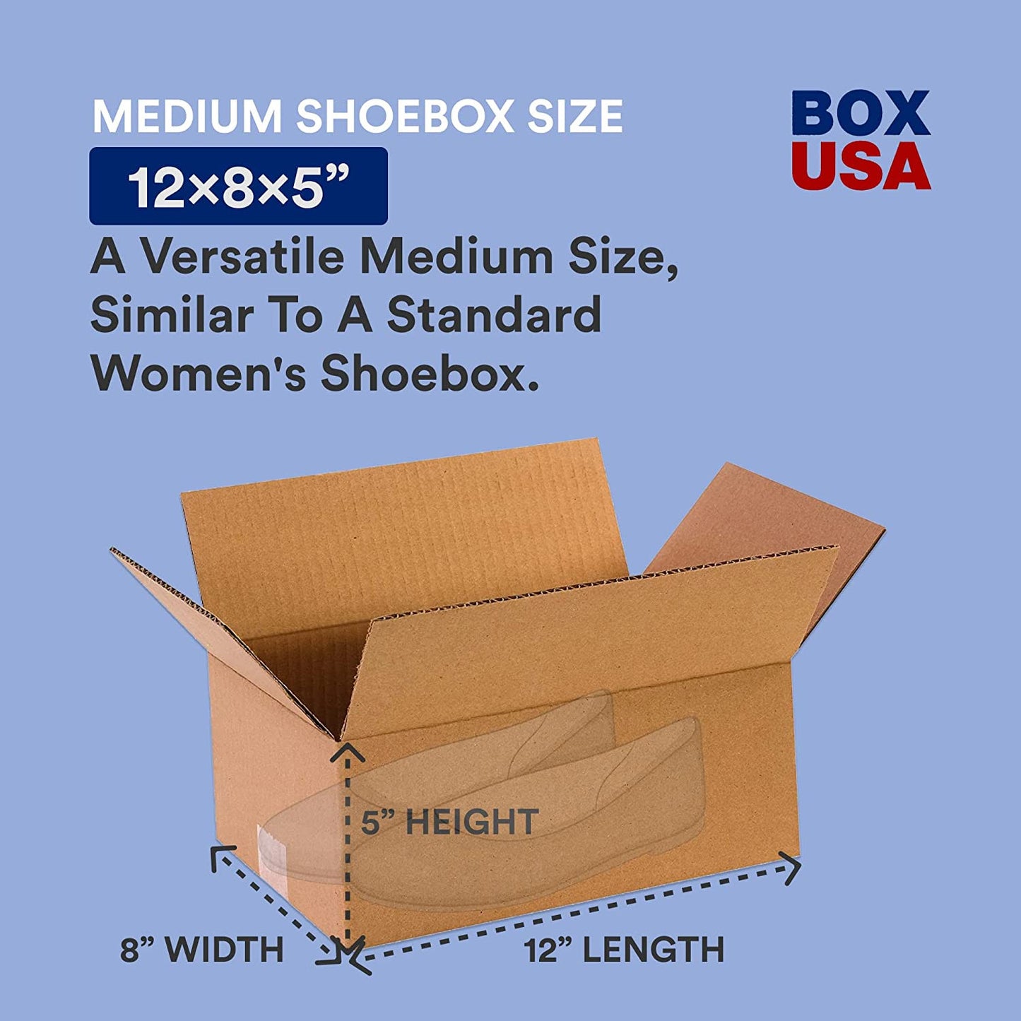12 X 8 X 5 Corrugated Cardboard Boxes, Small 12"L X 8"W X 5"H, Pack of 25 | Ship