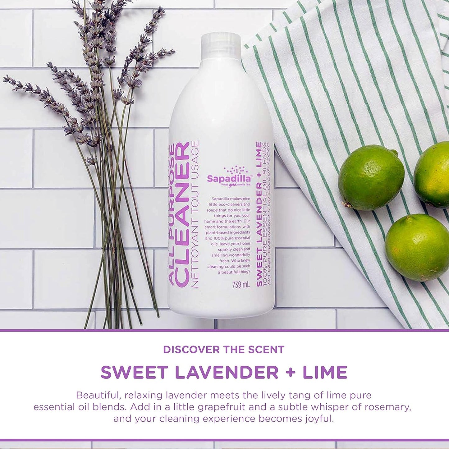 Sweet Lavender + Lime Biodegradable All-Purpose Cleaner Concentrate, 25 Ounce