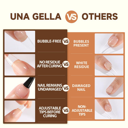 6 in 1 Gel Nail Glue for Clear Acrylic Nails Tips, 15Ml UV Nail Glue Long Lastin