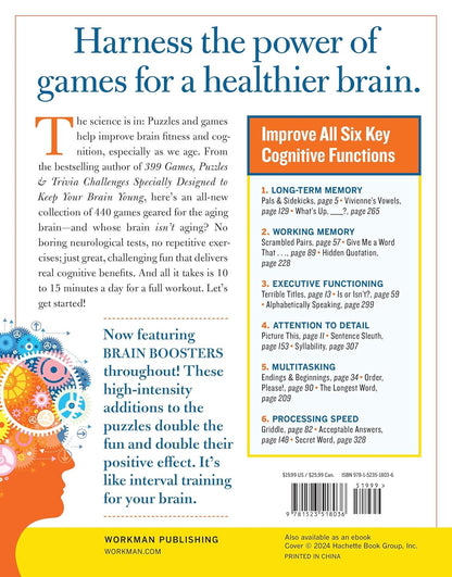 440 Games, Puzzles & Brain Boosters Specially Designed to Keep Your Mind Sharp