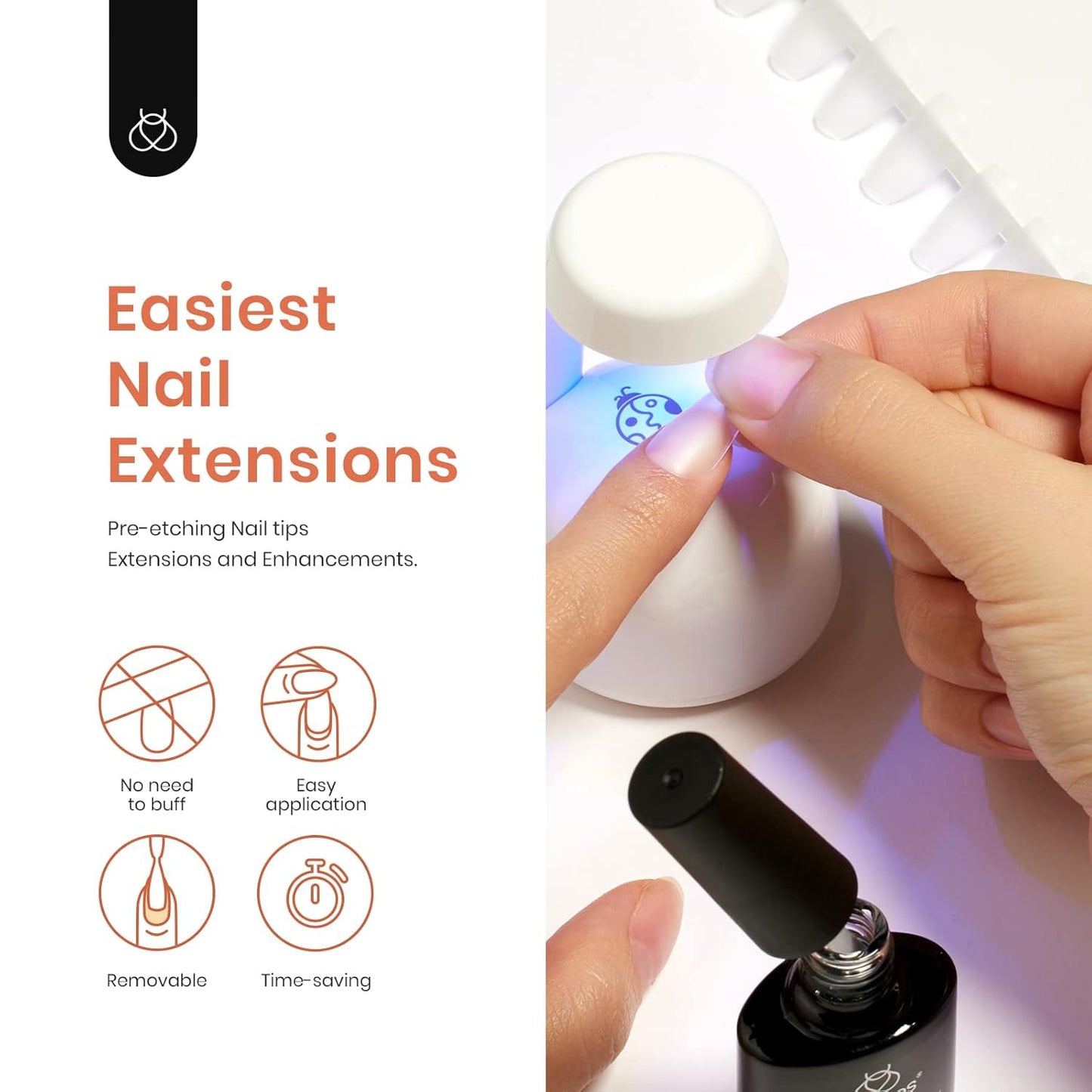 Nail Extension Kit,240 Pcs Pre Shaped Short Coffin Nail Tips Full Matte Gelly Ti