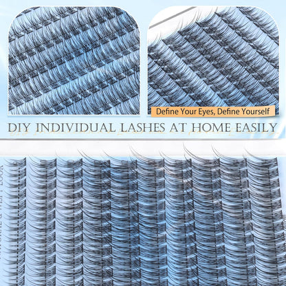 Natural Lash Clusters Wispy Eyelash Clusters 200Pcs Lashes Clusters C Curvature