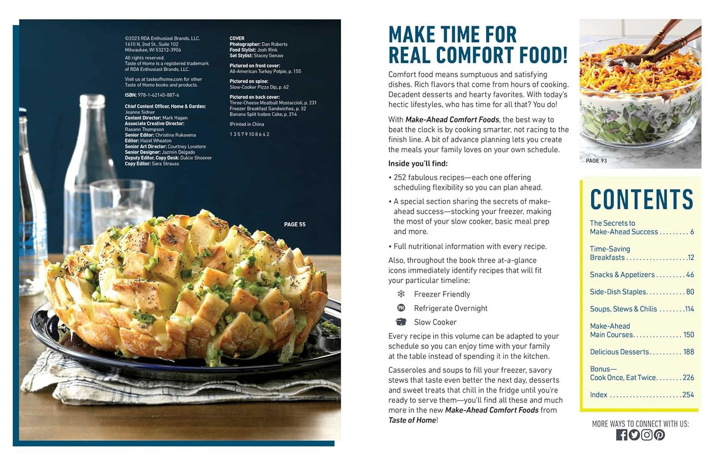 Taste of Home Make Ahead Comfort Foods: 252 Recipes, Prep-Now Eat-Later, Freezer