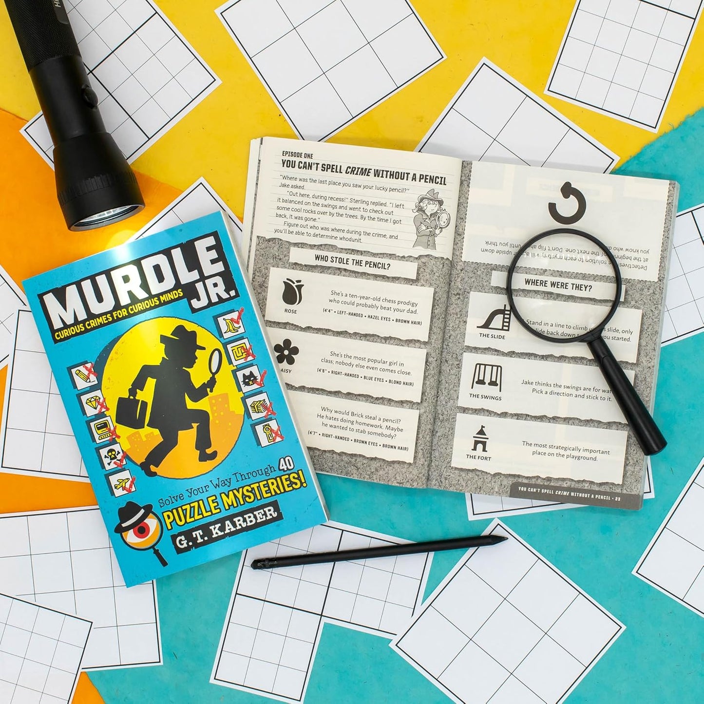 Murdle Jr.: Curious Crimes for Curious Minds: Solve Your Way through 40 Puzzle M