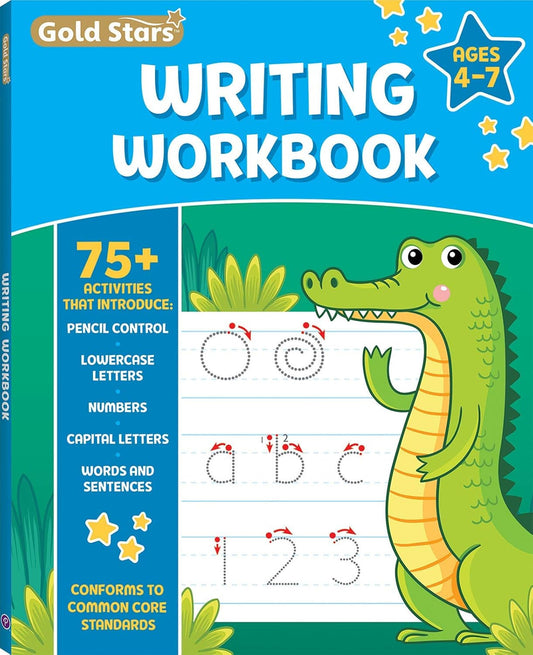 Writing Workbook for Ages 4-7 with 75+ Handwriting Activities, Pencil Control, L