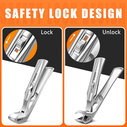 Toenail Clippers for Seniors Thick Toenails, Upgrade Angled Head Large Toe Nail