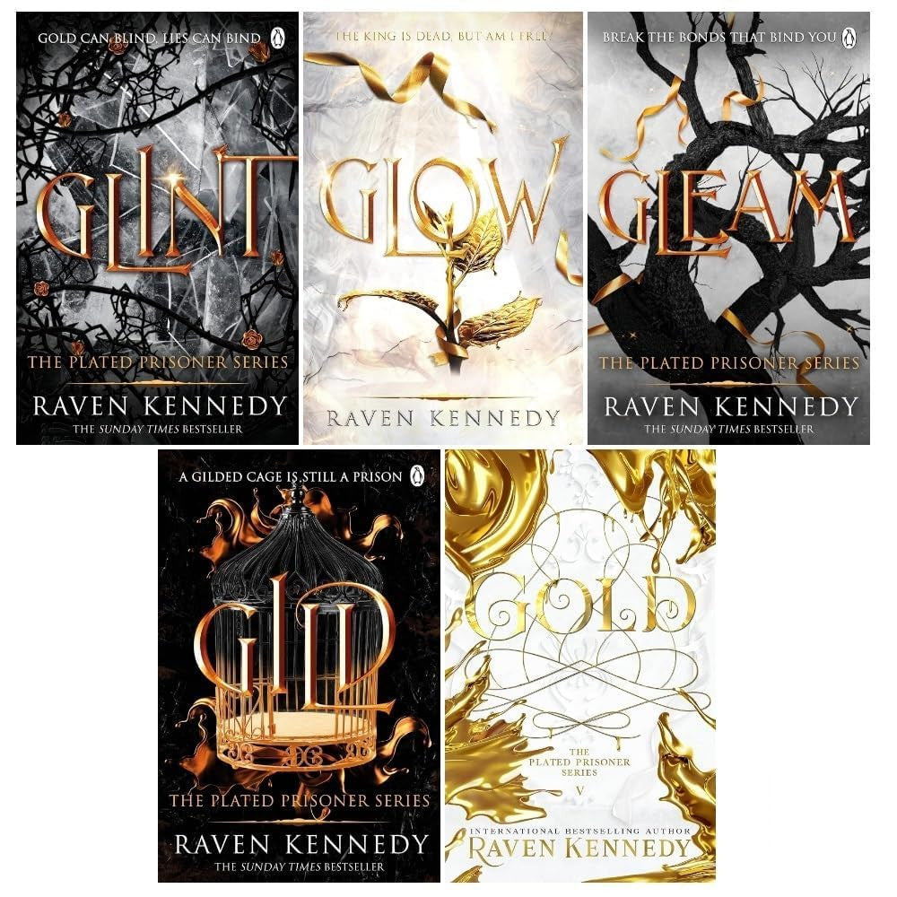 The Plated Prisoner Series 5 Books Collection Set by Raven Kennedy (Gild, Glint,