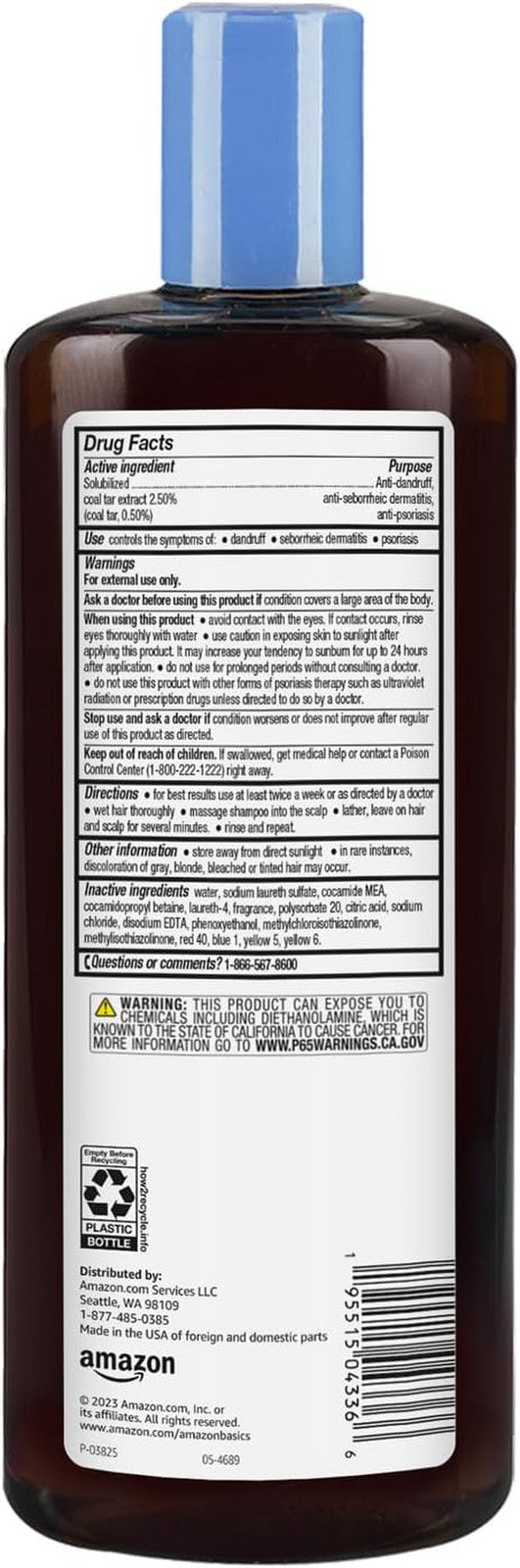 Therapeutic plus Coal Tar Anti-Dandruff Shampoo 0.5% Coal Tar, 16 Fl Oz, Pack of