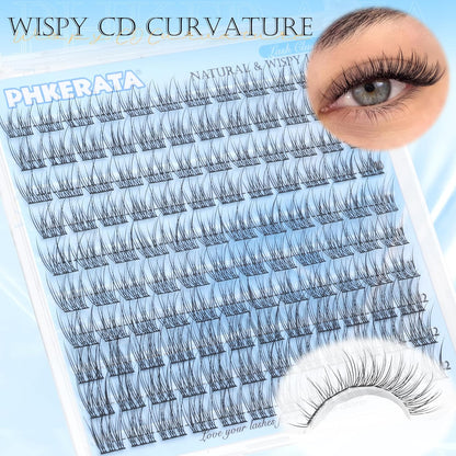 Wispy Lash Extension Kit Natural Lash Clusters Kit DIY Eyelash Clusters at Home
