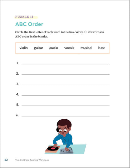 The 4Th Grade Spelling Workbook: 95+ Games and Puzzles to Improve Spelling Skill