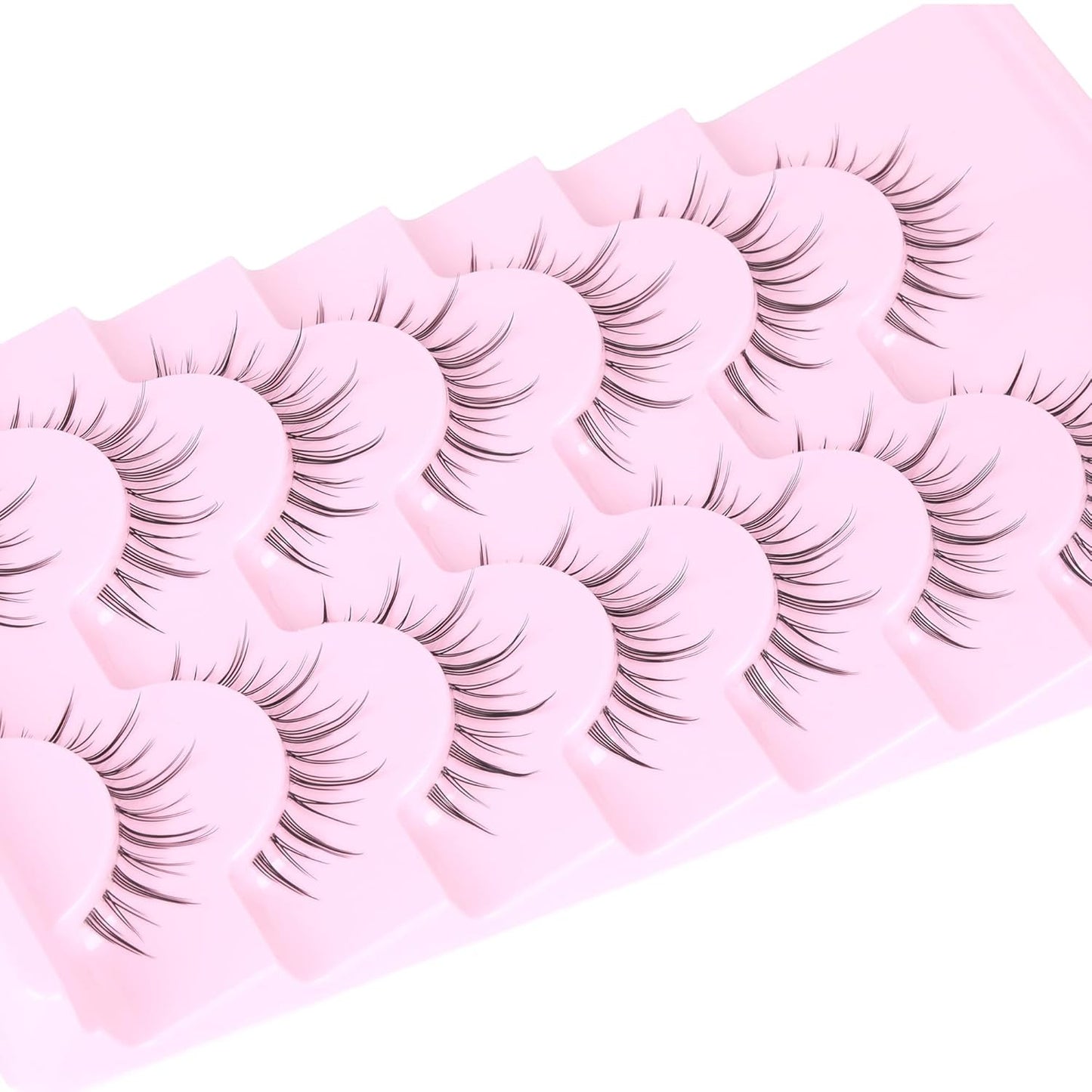 Natural Look Anime Lashes with Clear Band - Moonlight - Ultra-Thin Clear Band -