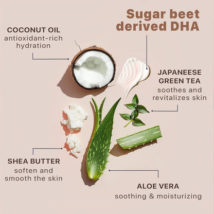 Tanning Lotion Self Tanner - USA Made with Natural and Organic Ingredients Non T