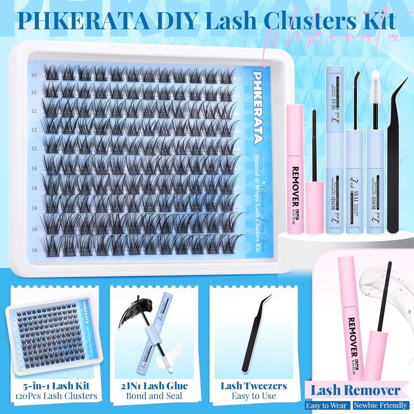 Natural Lash Extension Kit Wispy Lash Clusters Kit Lashes Clusters C Curvature C