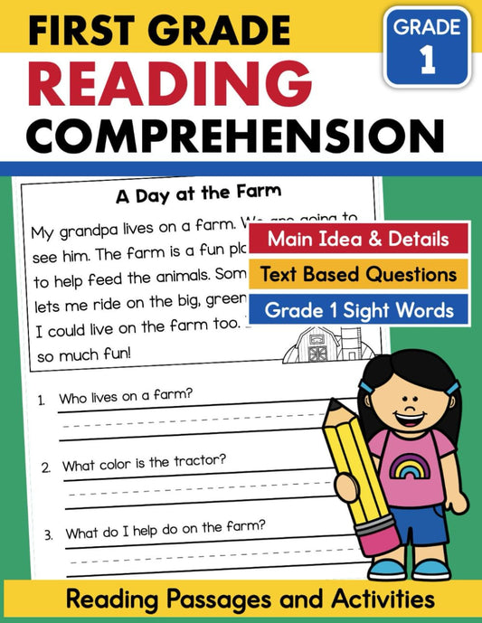 1St Grade Reading Comprehension Passages and Activities Workbook Ages 6 to 7: Co