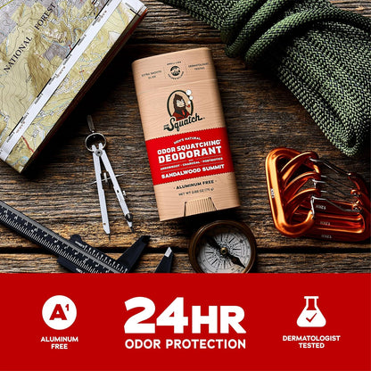 Natural Deodorant for Men - Odor-Squatching Aluminum Free - Sandalwood Summit (2