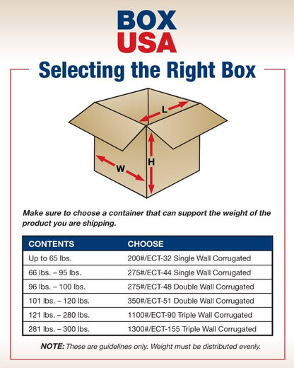 14"L X 8"W X 4"H Corrugated Cardboard Boxes, Pack of 25 | Brown, Reusable, Recyc