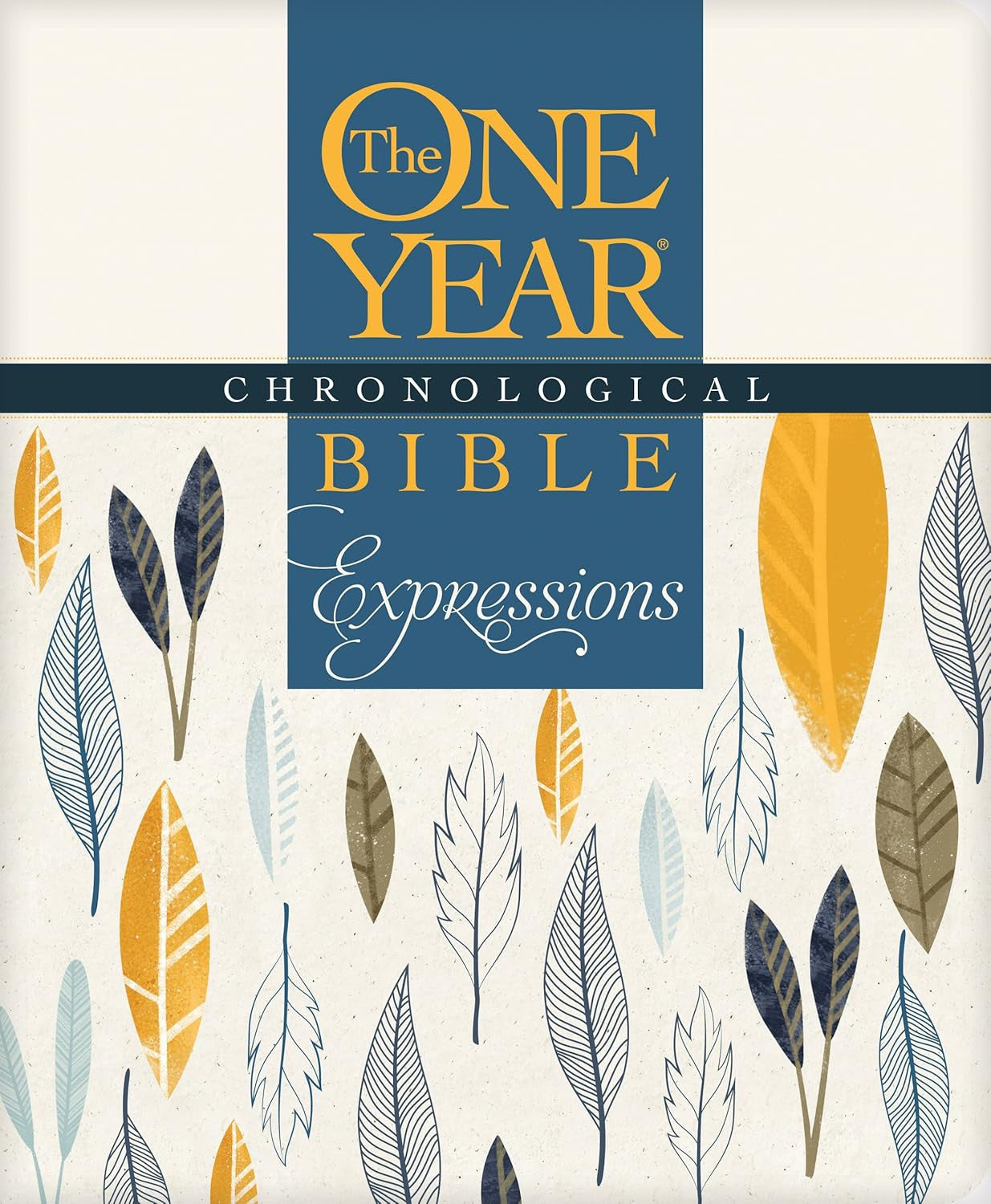 The One Year Chronological Bible Expressions NLT (Softcover, Cream)