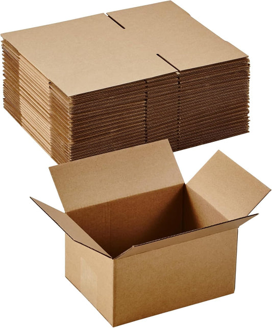 25 Packs Small Shipping Boxes 7X5X4 Inches, Kraft Corrugated Cardboard Boxes, fo
