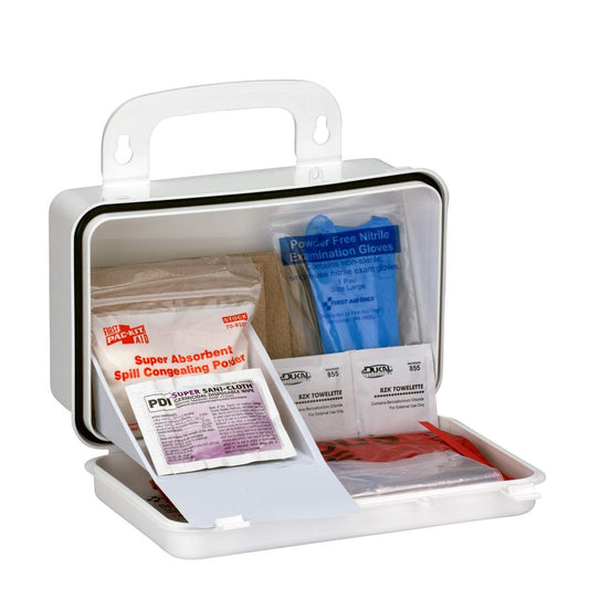 6021 21-Piece Body Fluid Clean up Kit, Commercial Cleaning Equipment for Spills