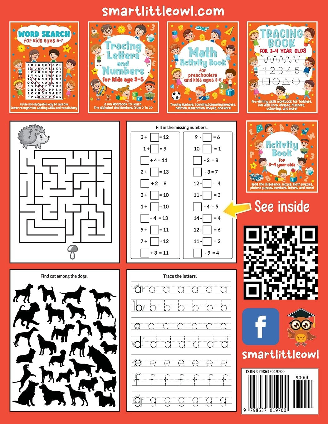 Activity Book for 5-6 Year Olds: Mazes, Spot the Difference, Math Puzzles, Pictu