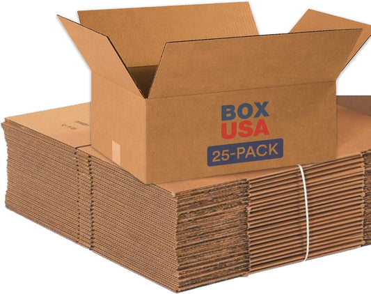 18 1/2 X 12 1/2 X 7 Corrugated Cardboard Boxes, Medium 18.5"L X 12.5"W X 7"H, Pa