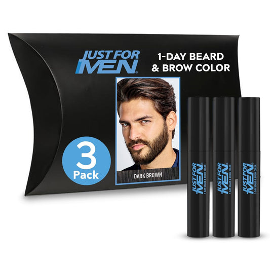 1-Day Beard & Brow Color, Temporary Color for Beard and Eyebrows, for a Fuller,