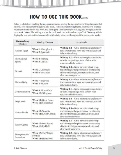 180 Days of Writing for Fourth Grade - an Easy-To-Use Fourth Grade Writing Workb