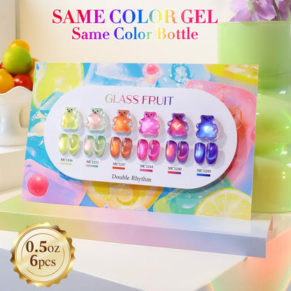 0.5 OZ Cat Eye Gel Polish with Magnet 15ML Same Color Same Bottle Holographic Gl