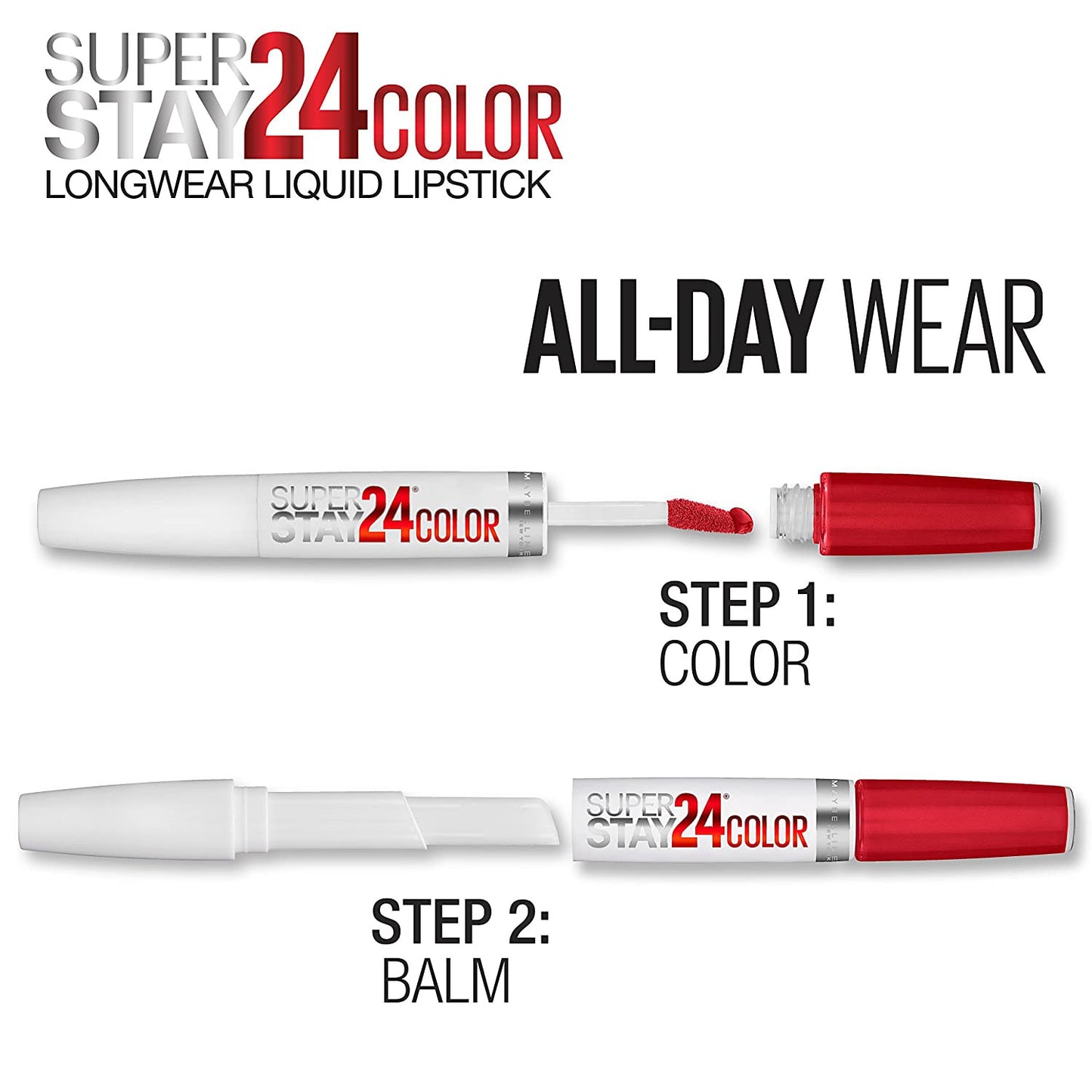 Super Stay 24, 2-Step Liquid Lipstick Makeup, Long Lasting Highly Pigmented Colo