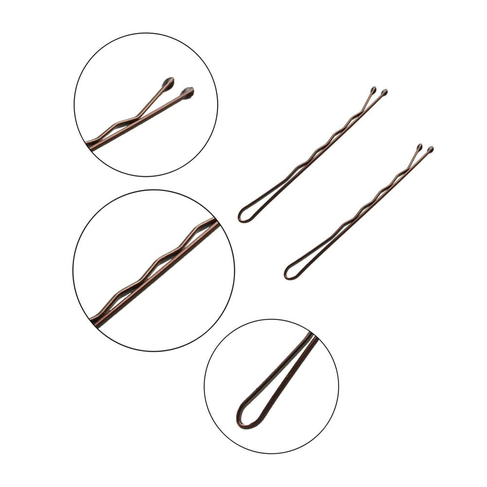 220Pcs 2.76 Inch Large Brown Bobby Pins for Women, Jumbo Long Pins with Box, Reu