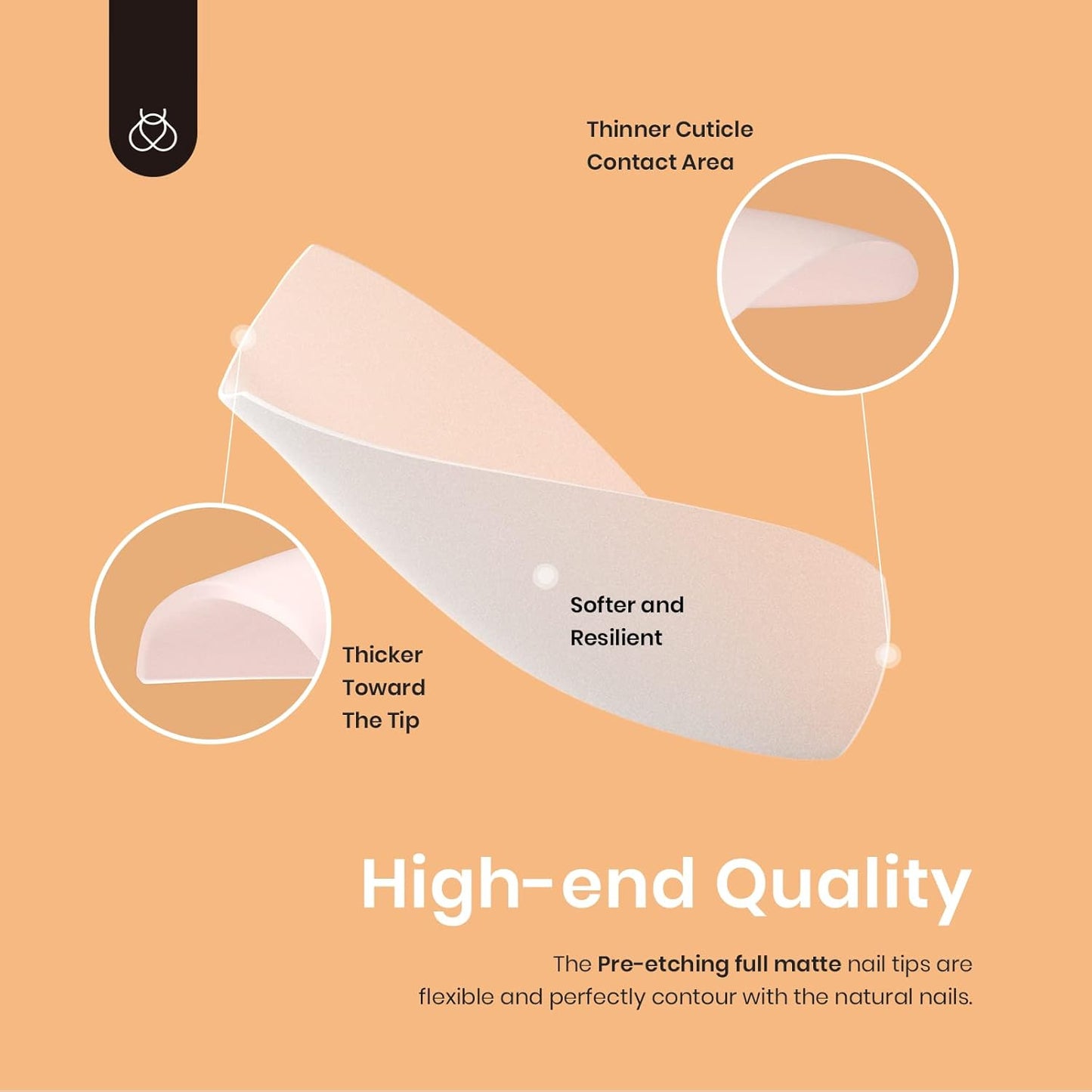 Nail Extension Kit,240 Pcs Pre Shaped Short Coffin Nail Tips Full Matte Gelly Ti