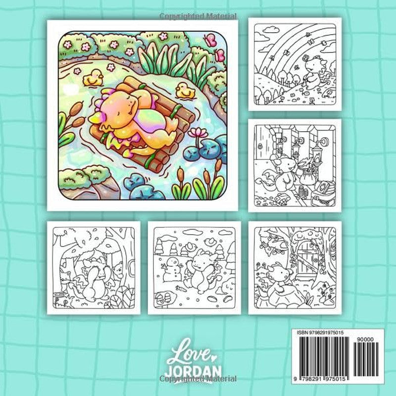 Spend the Day with Dragon: a Cute & Cozy Coloring Book for Adults and Teens Feat