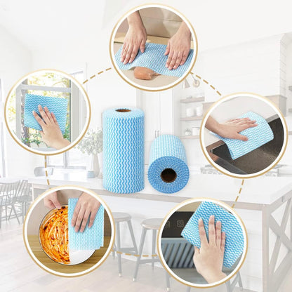 2 Pack Upgraded Reusable Cleaning Cloths Extra Thick Durable Disposable Cleaning