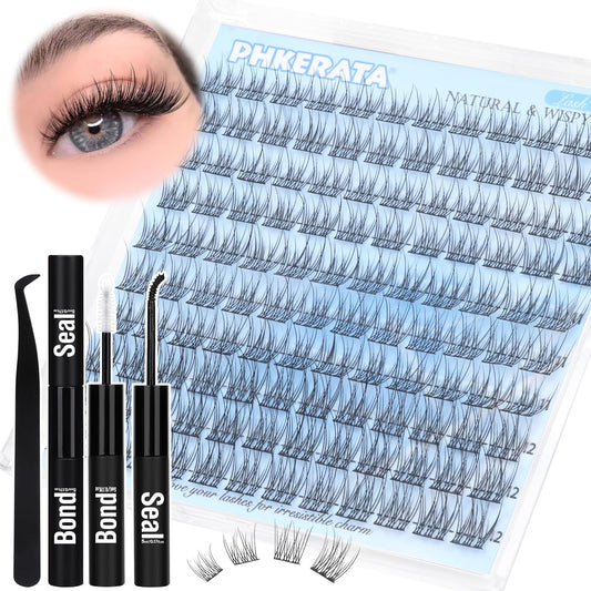 Wispy Lash Extension Kit Natural Lash Clusters Kit DIY Eyelash Clusters at Home