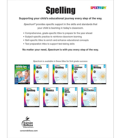 Spectrum Spelling Workbook Grade 1, Ages 6 to 7, 1St Grade Spelling Workbooks, P
