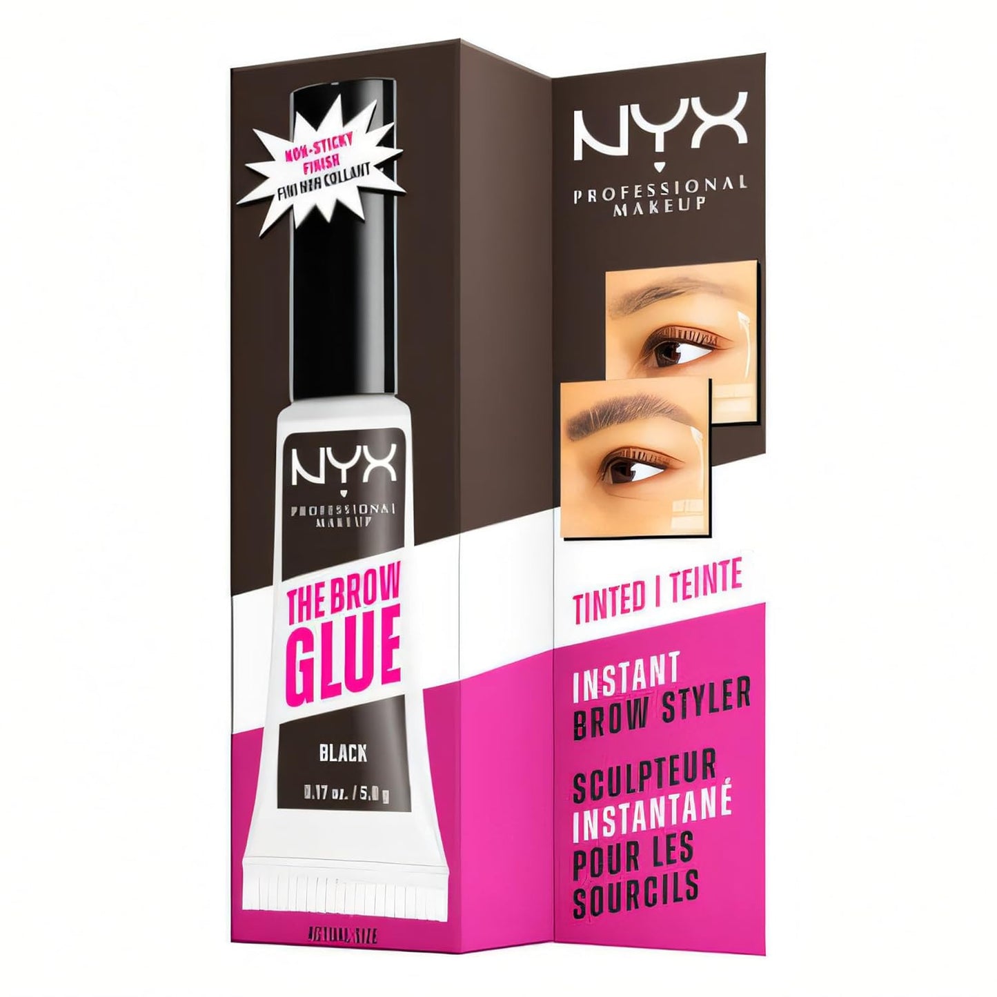 the Brow Glue, Extreme Hold Tinted Eyebrow Gel - Black